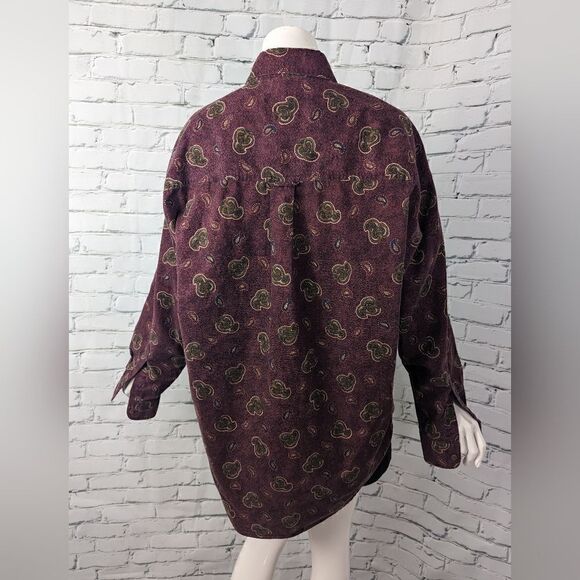 Chaps Ralph Lauren Vintage Button shirt Paisley size large - Picture 6 of 10